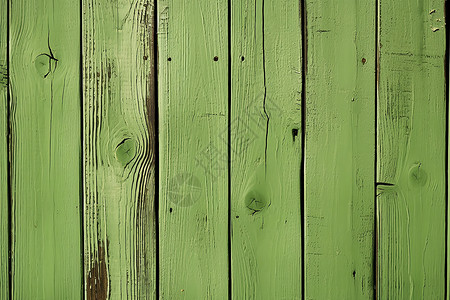 绿色木质围栏图片