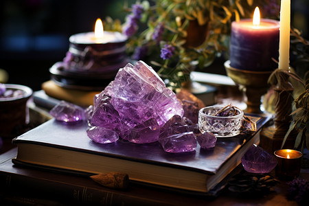 魔幻紫水晶背景图片