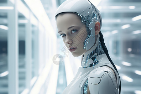 机器女孩虚拟的女性机器人设计图片