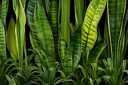 户外生长的绿色植物背景图片