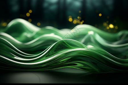 绿色的流动纹理背景图片