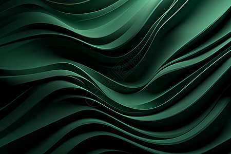 绿色波浪艺术图片