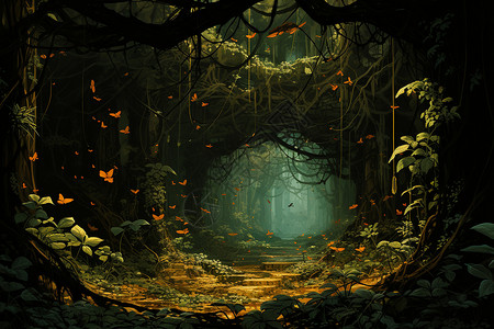 幽灵森林背景图片