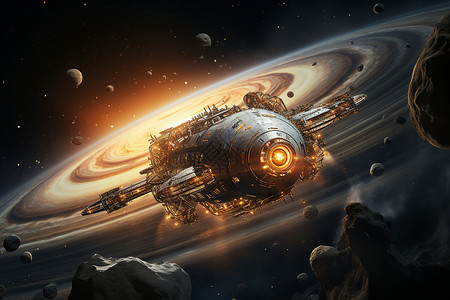 星际飞船巨大引力的高清图片