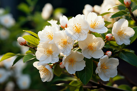 小白花花边清新小白花背景