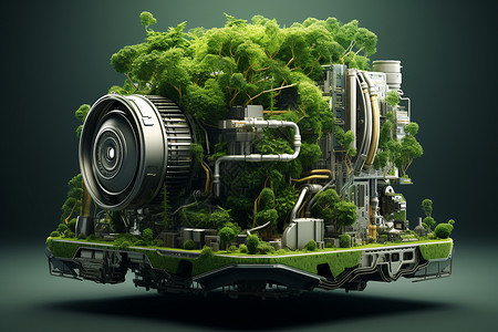绿色引擎可持续性高清图片