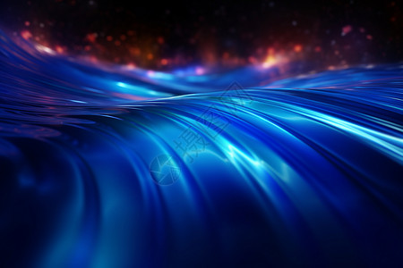 动感的蓝色波浪背景图片