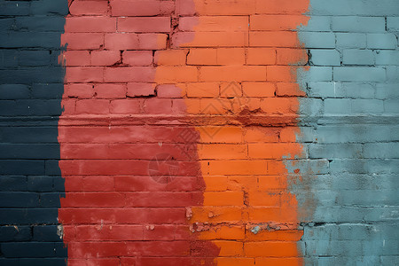 多彩油漆素材多彩的砖墙背景