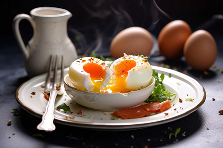 早餐鸡蛋背景图片