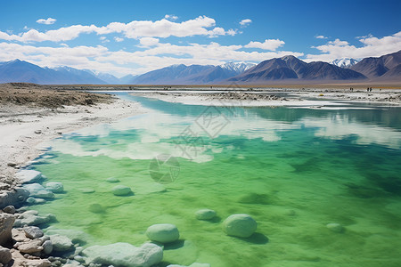 风景优美的青海湖景观背景图片