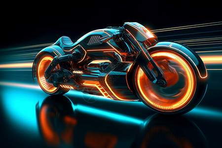 摩托车汽车未来悬浮摩托飞驰设计图片