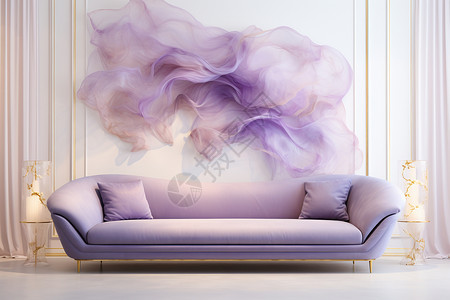 奢华墙壁柔和的紫色丝绸墙壁背景设计图片