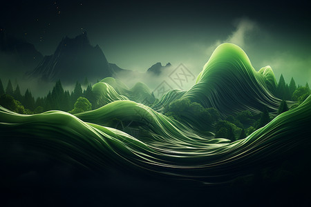 抽象水波纹山脉创意背景背景图片