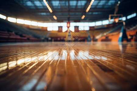 篮球场馆的木质地面背景图片