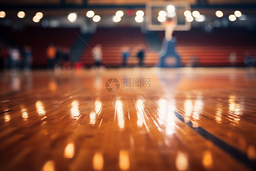室内篮球场馆的光滑地面图片