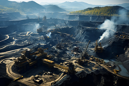 煤矿机械高大挖掘机背景