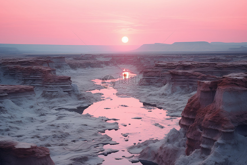 神奇的粉色砂石地区图片