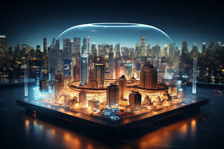 未来派城市新能源数据概念图背景图片