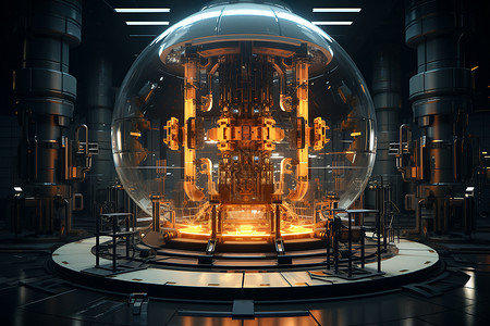 未来科技的核反应堆背景图片