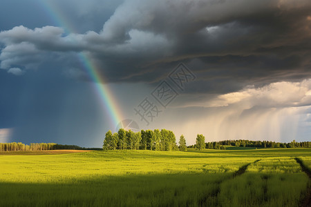 绚丽彩虹风景背景图片