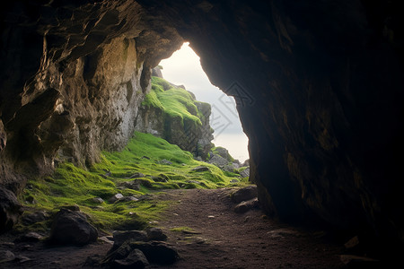 隐秘的洞穴背景图片