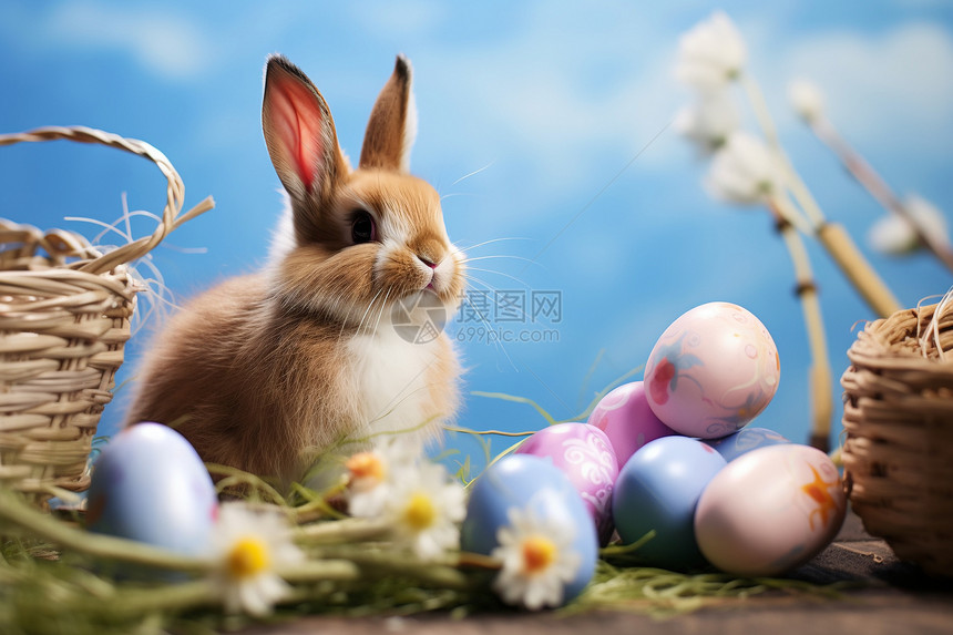 复活节的兔子图片