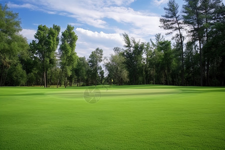高尔夫球场背景图片