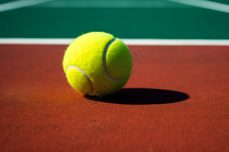一颗绿色网球背景图片