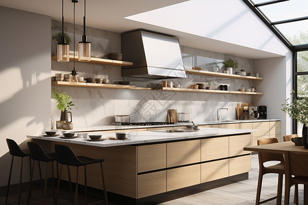 家居电器极简的厨房设计设计图片