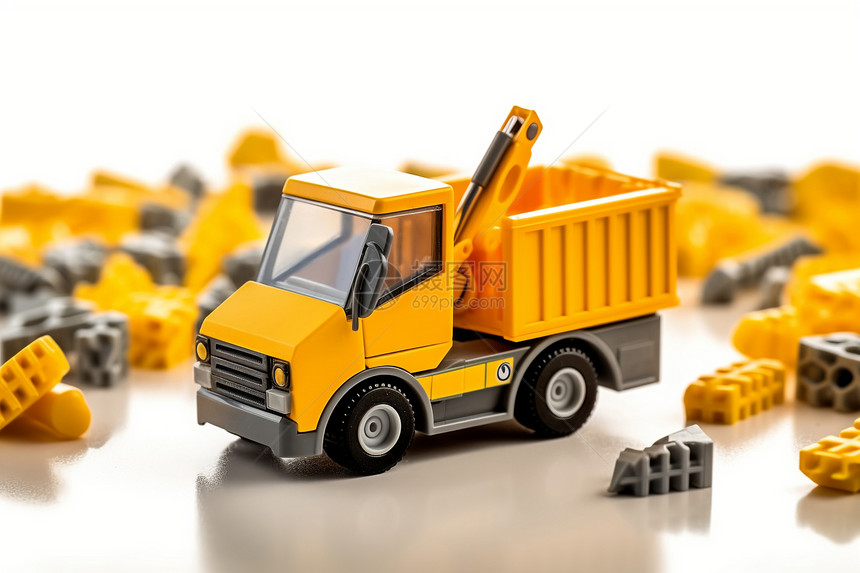 黄色玩具卡车图片