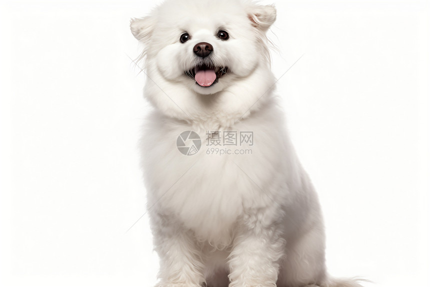 睿智的白色狗狗图片