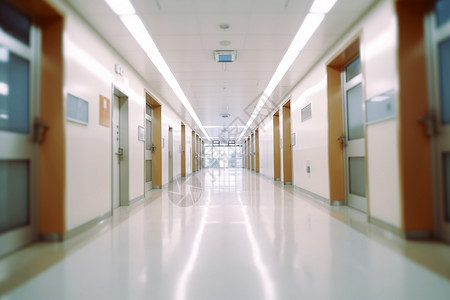 医院内的走廊背景图片