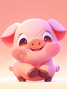 可爱小猪表情小猪精美贴纸插画