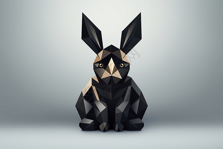 黑色和棕色的兔子背景图片