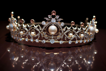 镶嵌宝石的皇冠背景图片