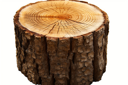 圆木圆形木头树桩凳子背景