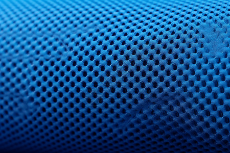 蜂窝材质蓝色网状的床垫细节背景