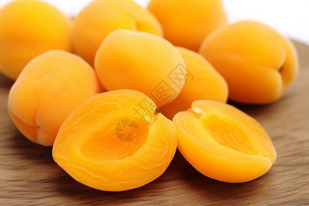 甜蜜的杏脯蜜饯黄桃干高清图片
