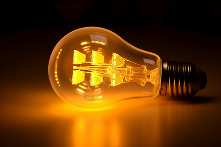 LED照明电钻发光的灯泡设计图片