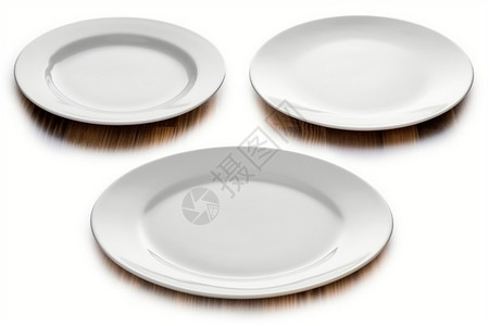 现代简洁的白色餐盘背景图片