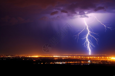 恶劣天气的电闪雷鸣背景图片