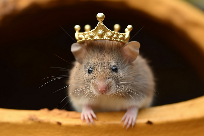 带皇冠的小老鼠图片