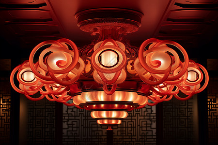 红色节日顶灯背景图片