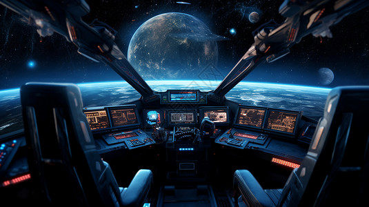 宇宙飞船驾驶室背景图片