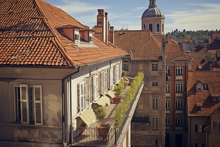 古典壮观的欧式房屋建筑景观背景图片