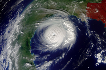 地球中间的飓风背景图片