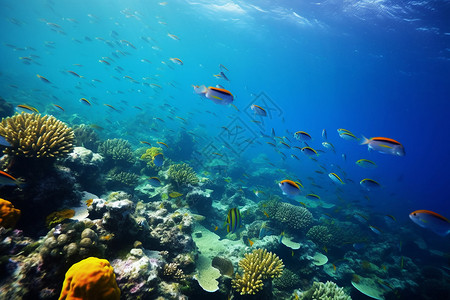 海底世界鱼群海底世界背景