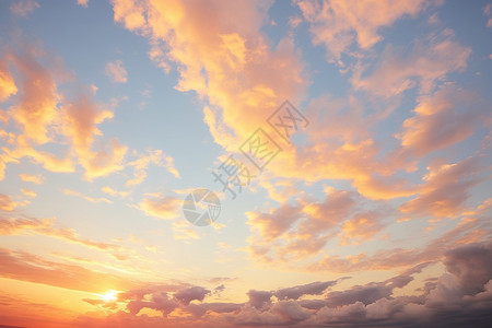 日出天空的云彩背景图片