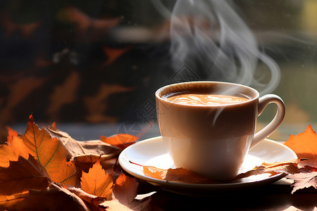 热饮咖啡艺术背景图片