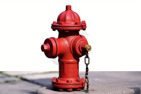 户外的红色消防栓背景图片